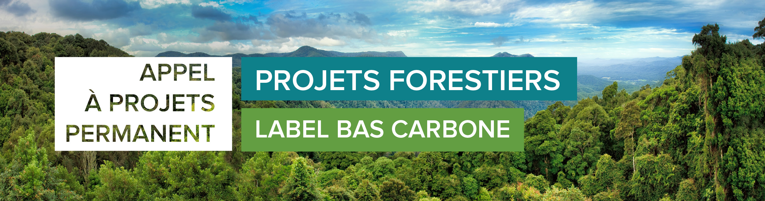 Bannière Appel à Projet - Label Bas Carbone